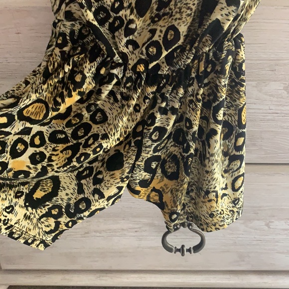 Strapless Cheetah Print Blouse - Picture 4 of 5